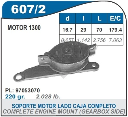 FT SOPORTE MOTOR L/CAJA F.128/SE/ - 1300CC.-