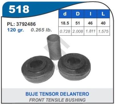 FD BUJE TENSOR DEL. FALCON/DODGE VALIANT/CHEV.400