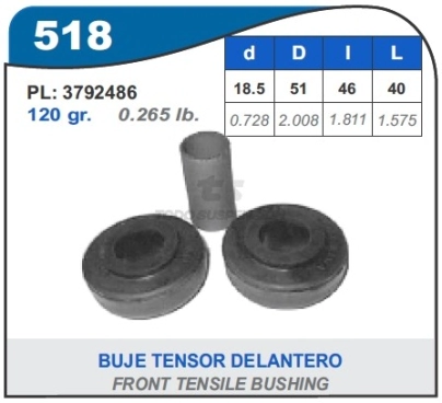 FD BUJE TENSOR DEL. FALCON/DODGE VALIANT/CHEV.400