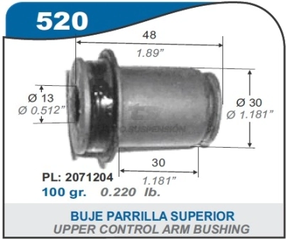VD BUJE PARRILLA SUP. DODGE VALIANT DESDE 60-