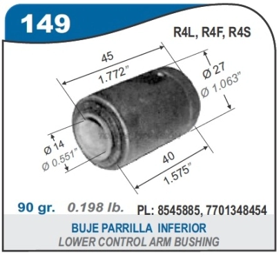 RT BUJE PARRILLA INF. R.4L/4S/6 - 64/...