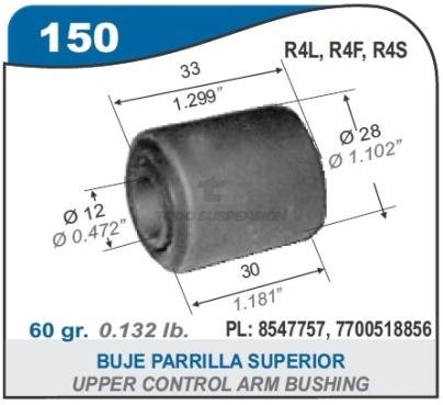 RT BUJE PARRILLA SUP. R.4L/4S/6 - 64/...