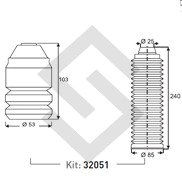 VW KIT SUSP.DEL.CADDY-POLO 96/00 SEAT IBIZA 97/99 INCA 98/... CBA. 97/99