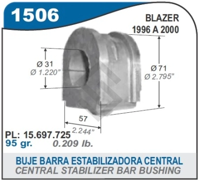 CH BUJE BARRA ESTAB.CENTRAL BLAZER 96/2000