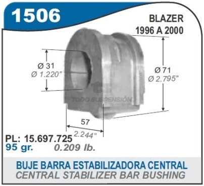 CH BUJE BARRA ESTAB.CENTRAL BLAZER 96/2000