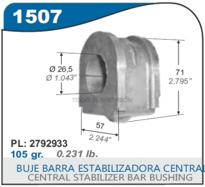CH BUJE BARRA ESTAB.CENTRAL S-10 - 95/2000