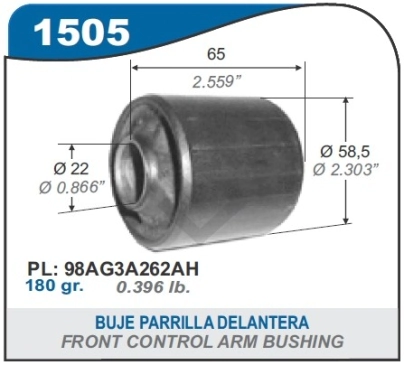 FD BUJE PARRILLA DEL. FOCUS - 2000/... / ECOSPORT - PARTE TRASERA