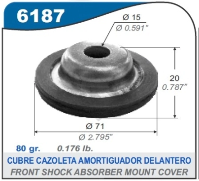 VW CUBRE CAZOLETA SUP. DEL. GOL / SENDA / SAVEIRO