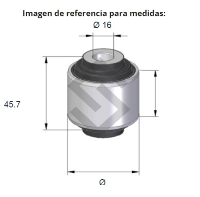 FD BUJE PIVOT F.350 68/...- CENTRAL - OVALADO