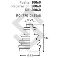 RT KIT FUELLE S/EJE R.9/11 L/R C/A/A - C/TRICETA - NIT