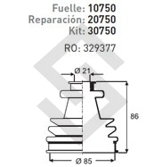 PG FUELLE S/EJE P.205 /CITROEN C15/AX - L/R -C/A/A