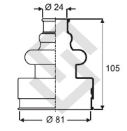 PG FUELLE S/EJE P.405 / 306 / VAN 806 - L/CAJA