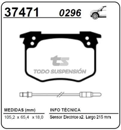VR PAST. FRENO DEL. P.504 / P.505 C/SENSORES