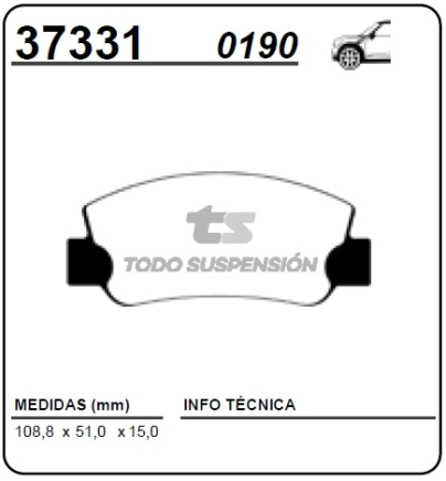 VR PAST. FRENO DEL. R.12 BREAK 73/80 C/PELLIZCOS