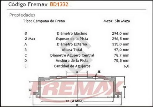 CH CAMP. FRENO TRAS. SILVERADO - 1500 / 2500 - 05/...