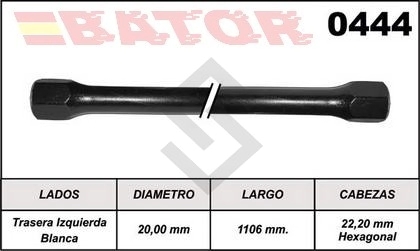 RT BARRA TORSION R.4 - 4L TRAS.IZQ.(BLANCA)