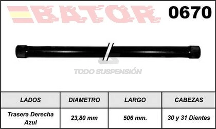 RT BARRA TORSION SCENIC RXE TRAS. DER. - CORTA - AZUL
