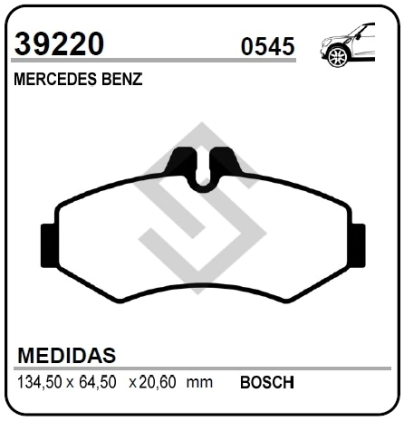 VR PAST. FRENO TRAS. M.BENZ SPRINTER / VITO / VIANO