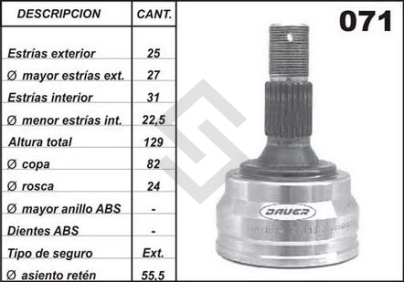 PG JTA.HOMOC.  P.405 / 306 / PARTNER / BERLINGO (25 - 31) SEG I