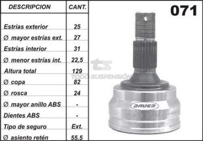 PG JTA.HOMOC.  P.405 / 306 / PARTNER / BERLINGO (25 - 31) SEG I