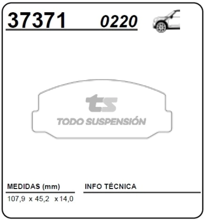 VR PAST. FRENO DEL. TOYOTA CELICA 1600 79/82