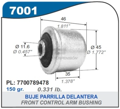 RT BUJE PARRILLA R.19/MEGANE.