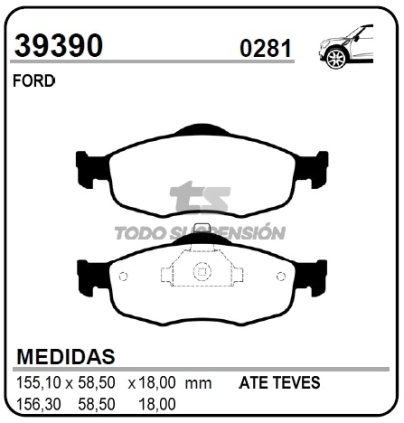 VR PAST. FRENO DEL. MONDEO