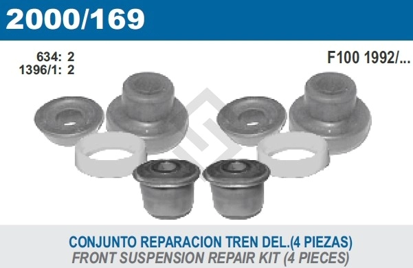 FD KIT BUJES SUSP. DEL. F.100/1000 - 92/...