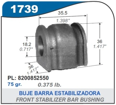 RT BUJE  BARRA ESTAB. DEL. DUSTER