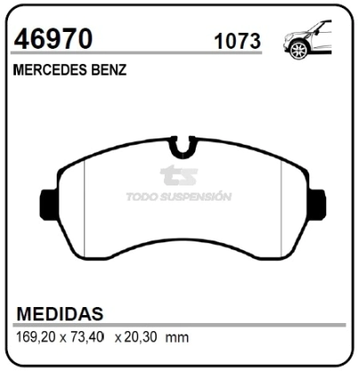 IM PAST.FRENO DEL. M.BENZ SPRINTER 515 - 06/...