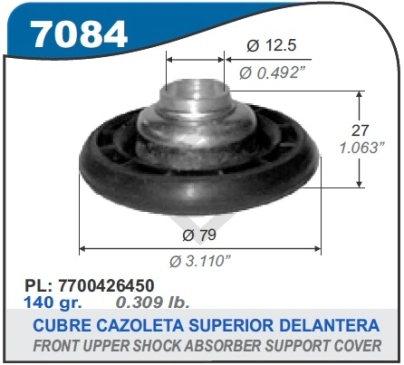 RT CUBRE CAZOLETA SUP.DEL. CLIO II