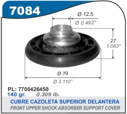 RT CUBRE CAZOLETA SUP.DEL. CLIO II