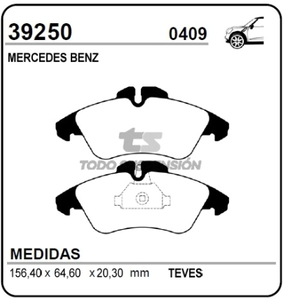IM PAST. FRENO DEL. M.BENZ SPRINTER / VITO / CLASE V