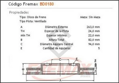 IM DISCO FRENO DEL. (V) M.BENZ 180 TODOS CON TORNILLO 93/95
