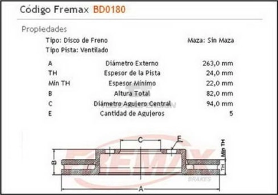 IM DISCO FRENO DEL. (V) M.BENZ 180 TODOS CON TORNILLO 93/95
