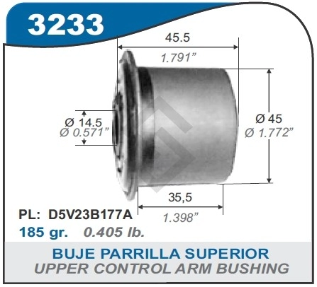 FD BUJE SUSP.DEL. F.100/RANGER 14 MM
