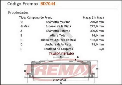 IM CAMP. FRENO TRAS. MITSUBISHI L-200  2.5 TDI - 03/...