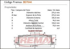 IM CAMP. FRENO TRAS. MITSUBISHI L-200  2.5 TDI - 03/...