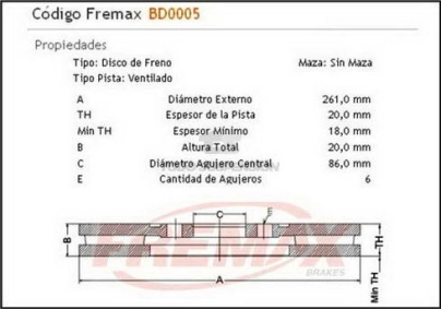 IM DISCO FRENO DEL. (V) ASIA HI-TOPIC  2.2 / 2.7 - 94/...