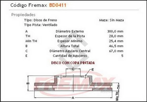 IM DISCO FRENO DEL. (V) M.BENZ SERIE 240 / 320 - 00/...