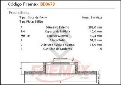 IM DISCO FRENO DEL. (S) BMW SERIE 300 90/... / Z3 96/...