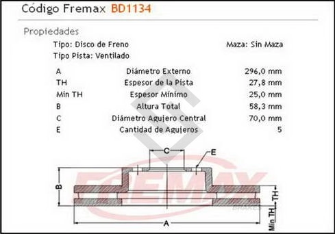 CH DISCO FRENO DEL. (V) OMEGA CD 3.0 / 4.1 93/98