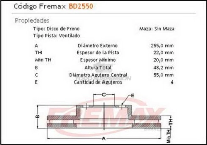 IM DISCO FRENO DEL. (V) TOYOTA COROLLA TODOS 92/01