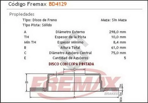 IM DISCO FRENO TRAS. (S) BMW SERIE 500 - 96/...