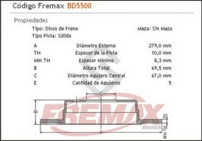 IM DISCO FRENO TRAS. (S) M.BENZ SERIE 200 / 300 / 400 / 500