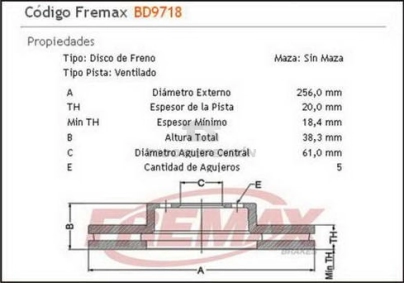 IM DISCO FRENO DEL. (V) NEON - 94/99