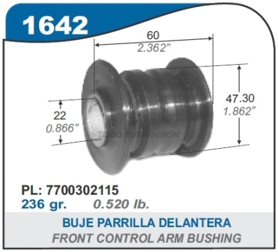 RT REPARACION BUJE PARRILLA SUP. DEL. MASTER
