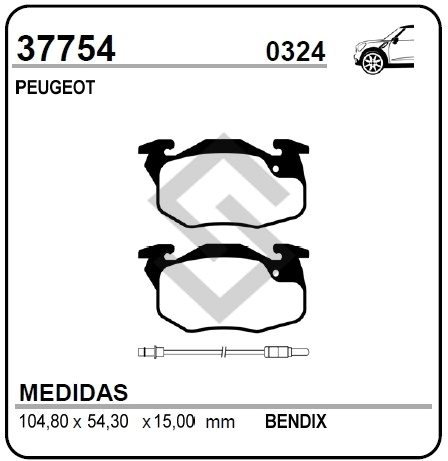 RT PAST. FRENO DEL. R.19 / R.11 / R.5 / R.9