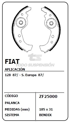 FT ZAPATA DUNA / DUNA / TEMPRA / REGATTA / F.128 SE 87/...