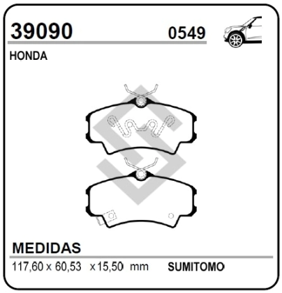 IM PAST. FRENO DEL. HONDA CIVIC (BRAZIL)